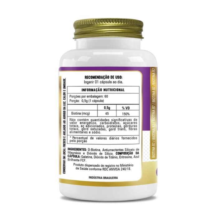 FN BIOTINA (VITAMINA B7) 150% IDR 60 CAPS - Image 2
