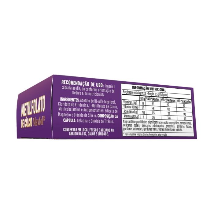 FN METILFOLATO DE CALCIO (MAXFOL) + ASSOCIACOES 30 CAPS - Image 2