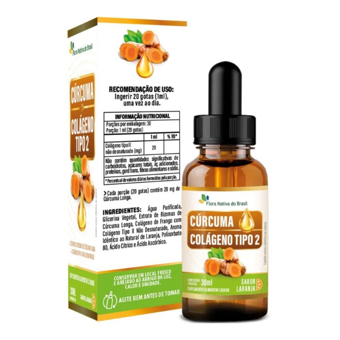 FN CURCUMA + COLAGENO TIPO 2 GOTAS 30ML (Sabor Laranja) - Image 2