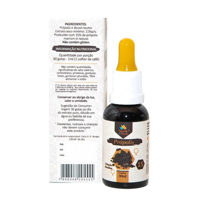 FF PROPOLIS MARROM SOL ALCOOLICA 15% 30ML - Imagem 2