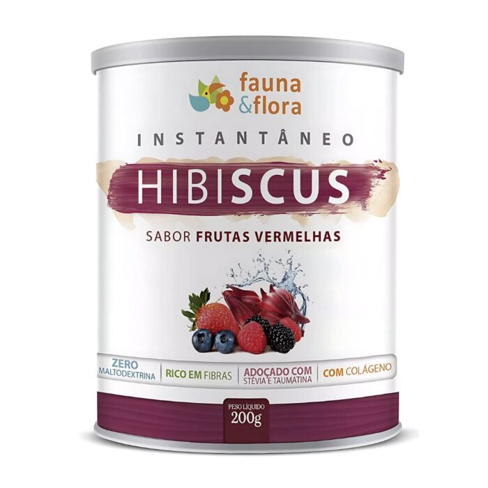 FF CHÁ DE HIBISCUS FRUTAS VERMELHAS INSTANTANEO ZERO MALTO 200G - Imagem 1