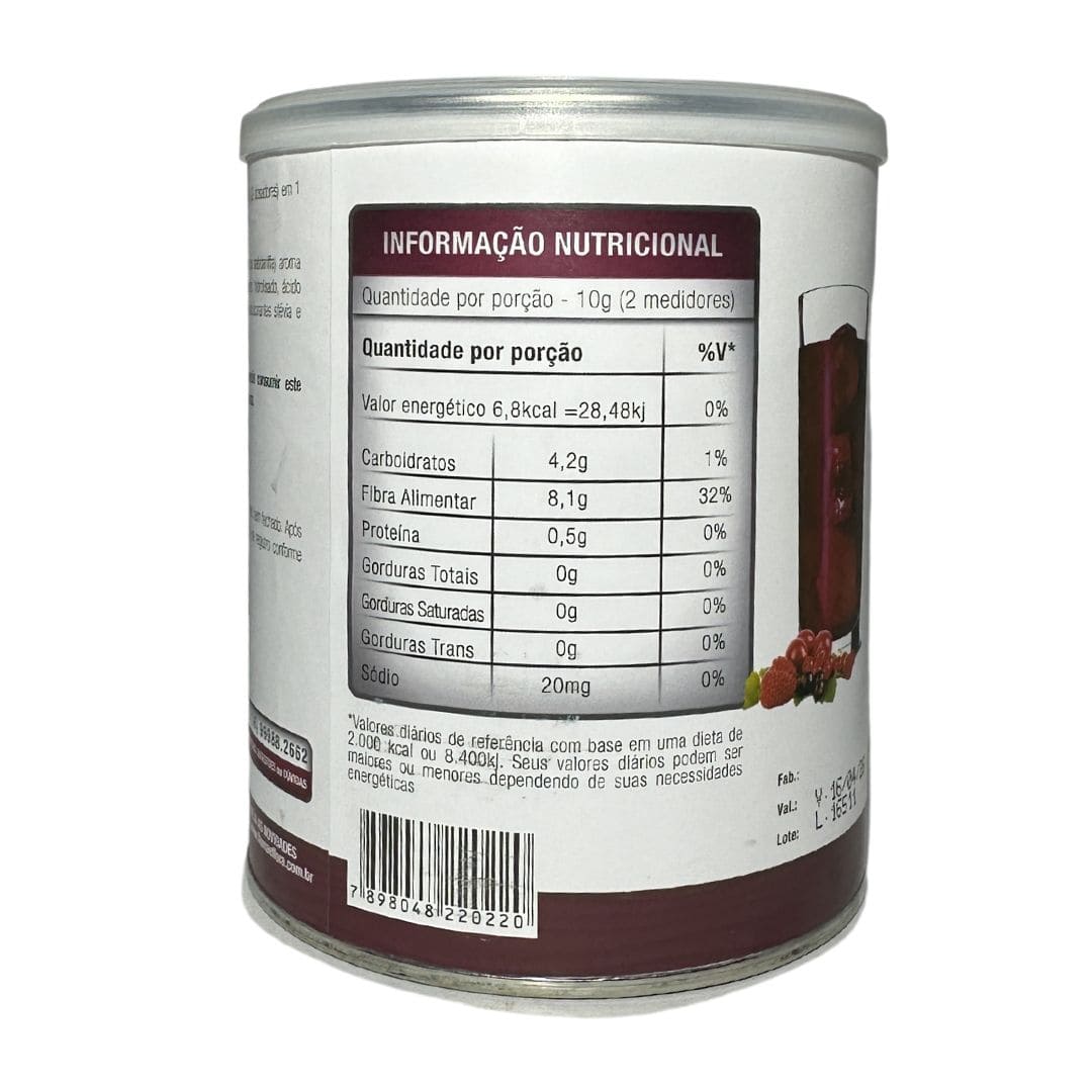 15301782808-ff-hibisco-sabor-frutas-vermelhas-soluvel-200g-verso.jpg FF CHÁ DE HIBISCUS FRUTAS VERMELHAS INSTANTANEO ZERO MALTO 200G - Imagem 2
