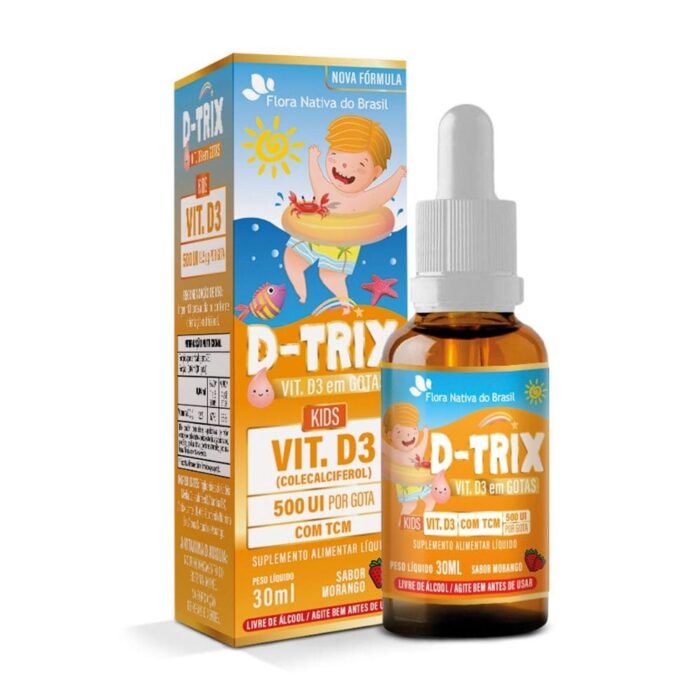 FN D - TRIX (Vit D 400 UI/gota) 30ml Sabor Morango KIDS - Image 1