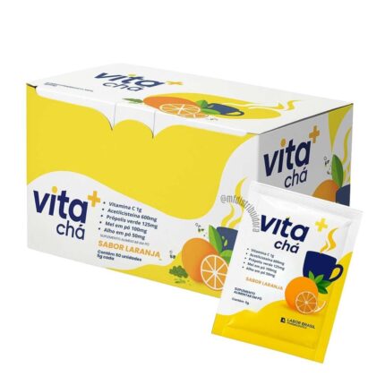 FF VITA + CHA SABOR LARANJA DISPLAY COM 50 UNIDADES