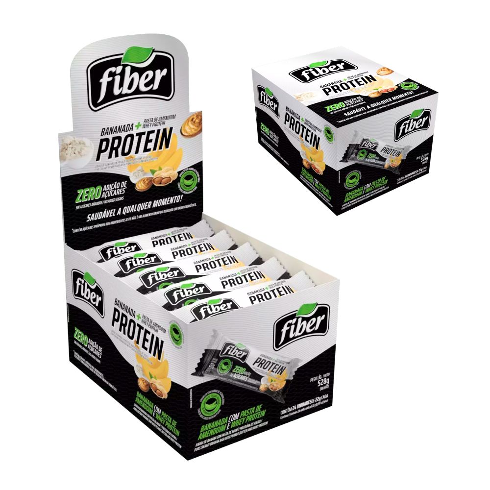 15592979091-bananada-fiber-protein-display.jpg BANANINHA PALMITAL FIBER PROTEIN DISPLAY 528g - 24x22g - Imagem 1