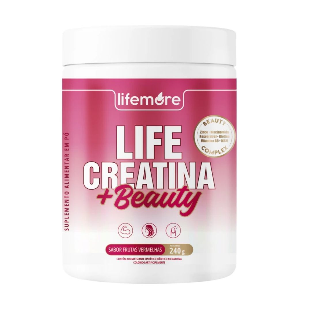 15594474996-lf-creatina-life-beauty-240g.jpg LM LIFE CREATINA BEAUTY 240g - Imagem 1